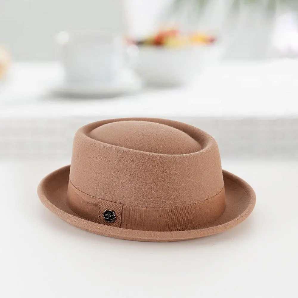 Pork pie hat Pure wool hat unisex autumn and winter soft felt hat elegant French hat  sombrero  sombrero hombre