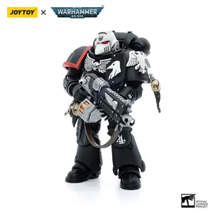JOYTOY 1/18 Raven Guard Intercessors Sergeant Rychas Action Figure, JT4577, Upgraded Articulated ABS-PVC Collectible Action Figure, Action Figures