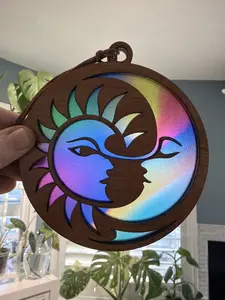 Sun and Moon Suncatcher for Sunny Window
