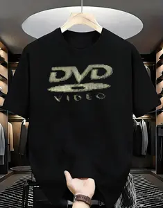Vale Studio-shop DVD Video Nostalgic Green Logo Vintage Gaming T-Shirt 2000s Aesthetic Retro Cotton Menswear Casual Crewneck Top