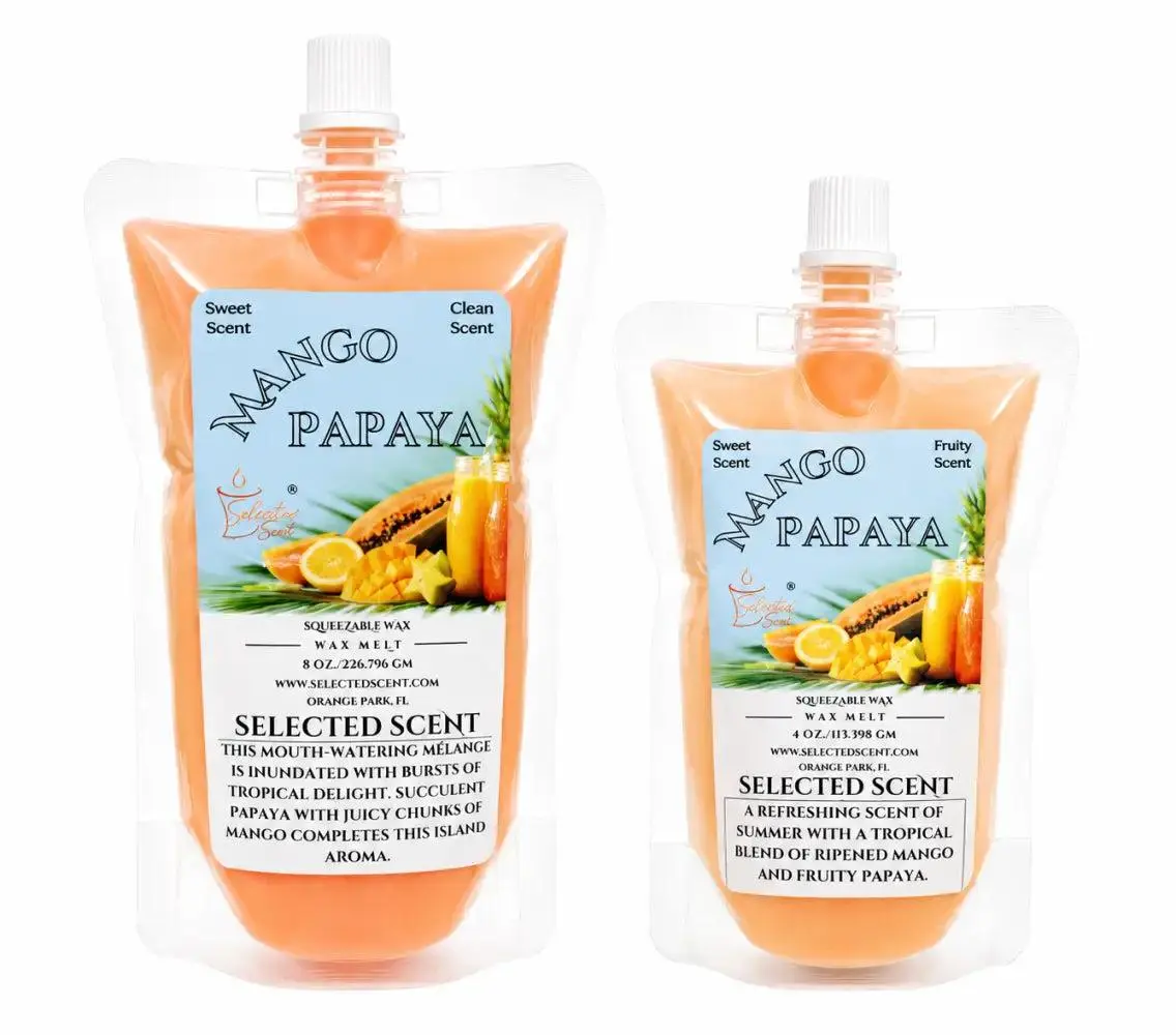 Mango Papaya Squeezable Wax Melt All Natural Wax Melts