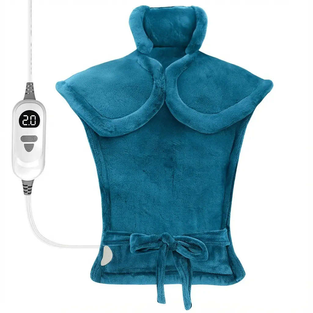 Large Electric Heating Pad for Back, Neck and Shoulders, 26"x35" Soft Flannel with Adjustable Strap, Fast Heating, 6 Heat Settings, Adjustable Heating Temperature, Auto Shut-Off, Machine Washable, Birthday Gifts for Women Men Elderly