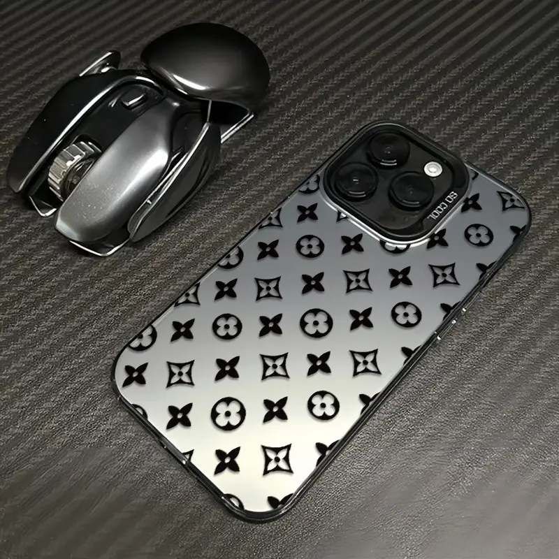 Classic Floral Patterns TPU Laser Craft Phone Case for iPhone 17 16 15 14 13 12 11 Anti-Drop Protective Cover