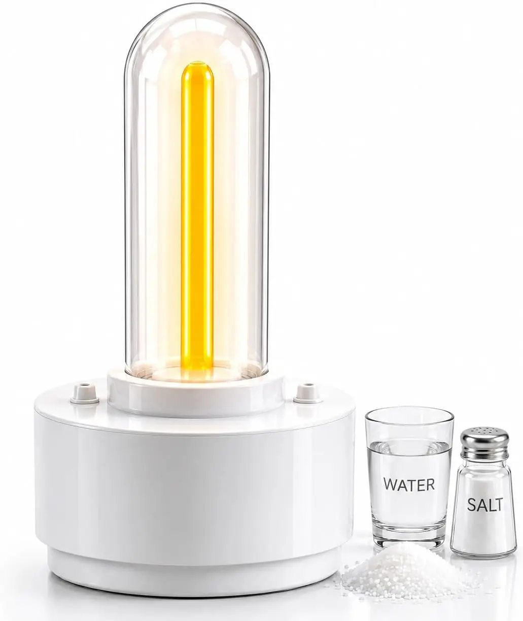 Salt Water Activated Camping Light with Incandescent Bulb, Unisex Emergency Lantern with 360-Hour Run - Cool Outdoor Gadgets for Survival Camping & Hiking, Flashlight Lantern, Outdoor Emergency Flashlight