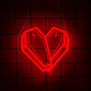 Coffin Heart Neon Sign - Red Gothic Neon Signs for Wall Decor, Ideal for Gallery Walls and Gothic Decor, Great Gift for Goth Lovers, Led Neon Lights, Decorative Neon Light