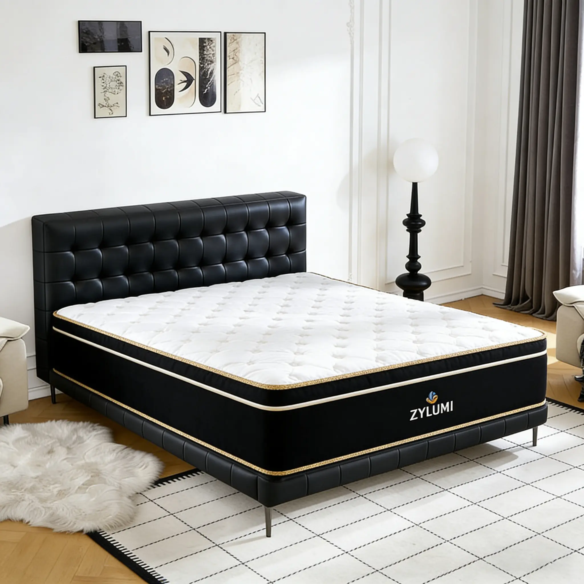 High Quality Hybrid Bed Mattress - 10 Inch,12 Inch,14 Inch Sizes (Twin,Full,Queen,King) - Anti-Mites Memory Foam & Individual Pocket Springs for Comfort & Support - Ideal for Family Rooms,Hotels