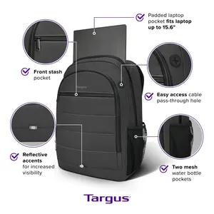Targus 15.6" Slate Backpack, Gray