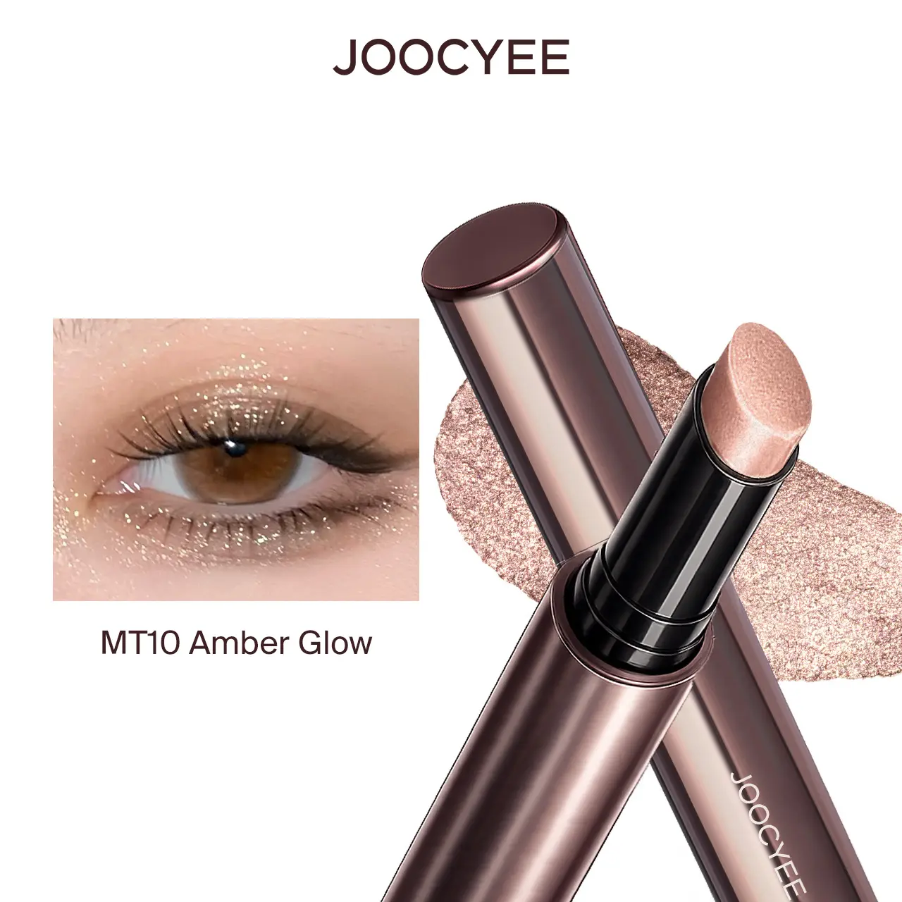 JOOCYEE Jelly Eyeshadow Stick Highlighter Stick, Water-Resistant Cosmetics for a Brightening Dewy Glow, Buildable Shimmer for Face & Body, 2g campingessentials, Beauty, Makeup, Enhance