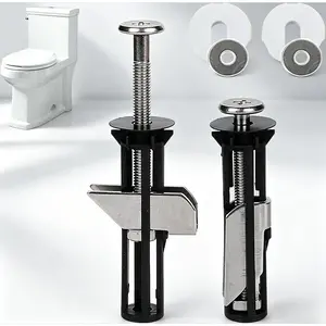 2 Pcs Universal Toilet Seat Bolts Kit | Heavy Duty Replacement Hardware with Screws, Washers & Nuts