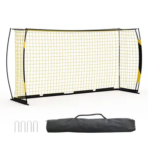 Gaomon 12x6 ft Soccer Goal for Backyard, Portable & Collapsible, Heavy Duty Metal Base, Quick Set Up Soccer Stuff Training Net, Weather-Resistant with Carry Bag for Outdoor Use