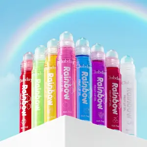Shiny Moisturizing Rollerball Juicy Hydrating Lip Oils, Lip Moisturizer, Hydrates Dry Lips, Portable Transparent Fruit Scented Gloss, Perfect Holiday Gift for Women & Girls