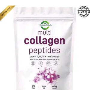 Multi Collagen Peptides Powder 2 lb – Types I II III V X | Hydrolyzed | Unflavored | Grass-Fed | Hair Skin Nails Joints Support | MaheerSelects
