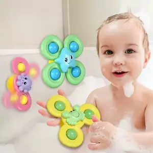 3-Piece Cartoon Cute Rotating Baby Bath Toys, Starfish Octopus Crab, Early Learning Puzzle, Sensory Toys, Baby Bath Toys, Fidget Toys, Travel Toys