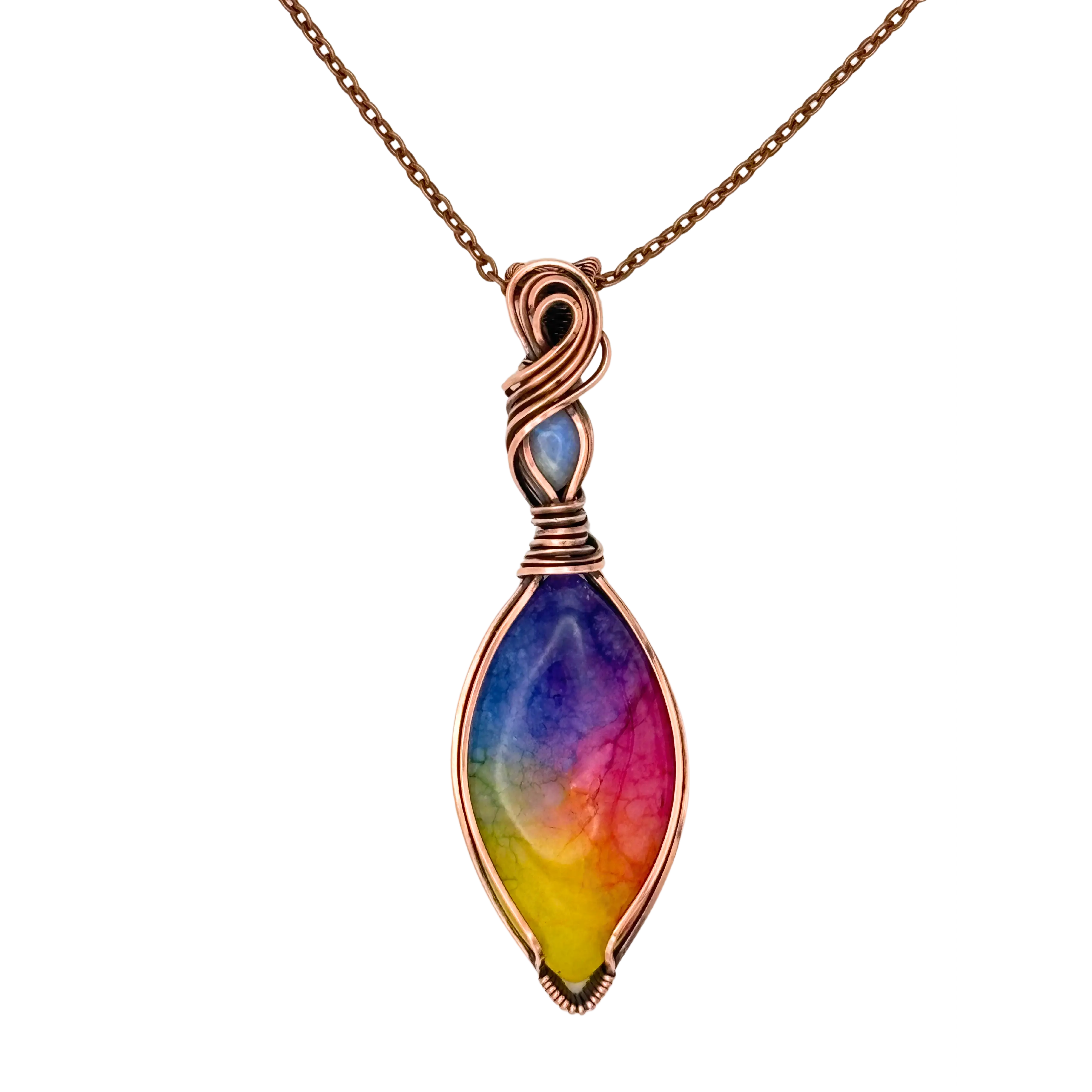 Rainbow Quartz Moonstone Necklace