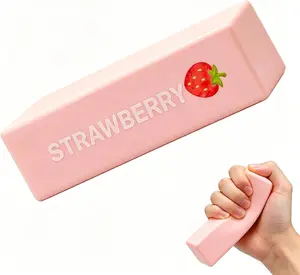 Strawberry Butter Squishy Slow Rebound Foam Squeeze Toy Sensory Stress-Relief fingertip Toy for Anxiety