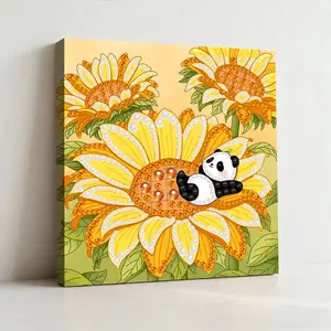 Romantic Cartoon Pearl Painting Frame, 20x20cm DIY Handmade Art, Perfect Valentine's Day Gift, Decorative Wall Art, Art Painting Kit