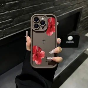 Bible Verse, Cross, and Petals Phone Case, High Quality Protective Case for iPhone 17 Pro Max 16 Pro Max 15 Pro 14 13 12 11 Series, Thin Shockproof, Lightweight Durable, in Serene Colors