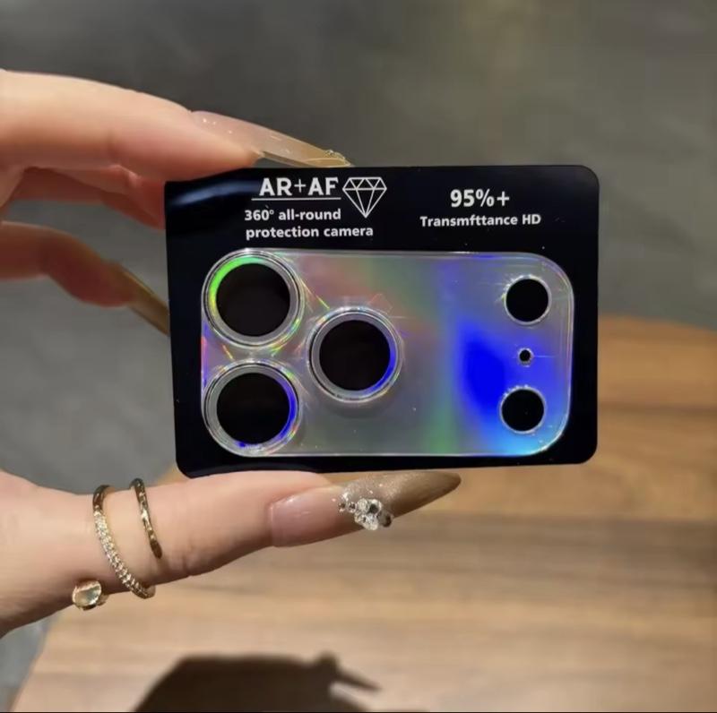 Glitter Bling Camera Lens Protector For iPhone 17 Pro Max AR AF 360° All-round Protection 95%+ Transmittance HD