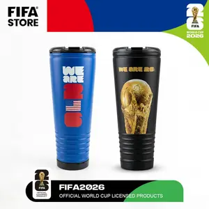 【FIFA WORLD CUP 2026 】Officially Licensed waterbottle,  24oz Durable, features a built-in whistle, suitable for both hot and cold beverages, reusable, easy to clean, and ideal for outdoor activities, Tumbler Lid