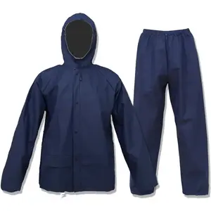 Ultra-Lite Rain Coat with Pants for Men Women, Waterproof Rain Suit for Sport, Rain Suits Lightweight Rain Gear (Navy)