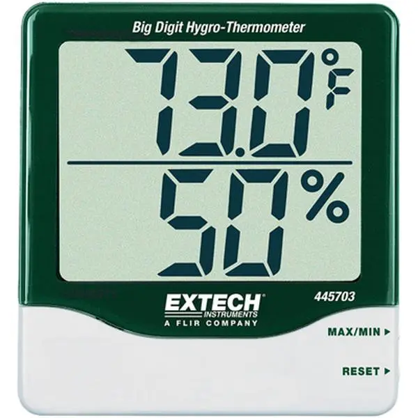 Extech 445703 Big Digit Hygro-Thermometer, Non-Wi-Fi Indoor Thermometer for Temperature and Humidity Measurement, Non-Wi-Fi Indoor Thermometers