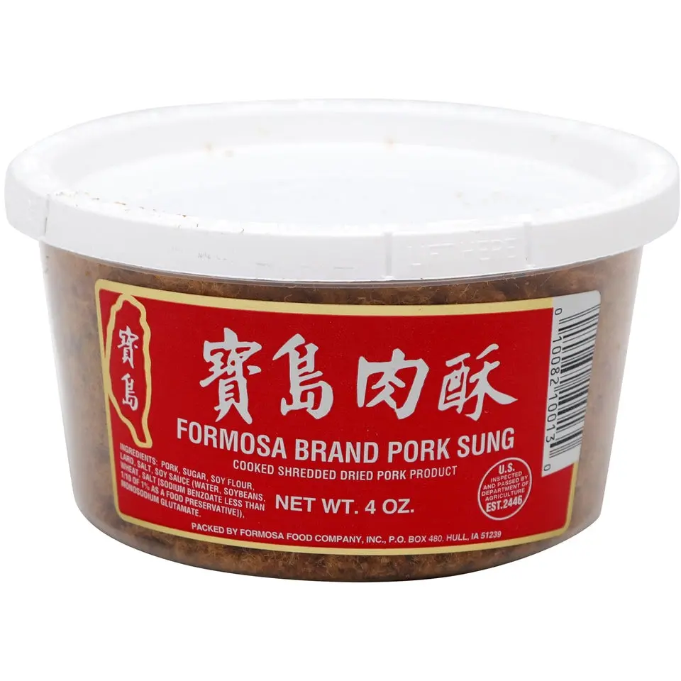 Formosa Traditional Style Dry Pork Meat Floss - Savory MSG-Containing Pantry Topping, 4oz Small/18oz Large Sizes, Ideal for Rice, Packaged Pantry Food Item