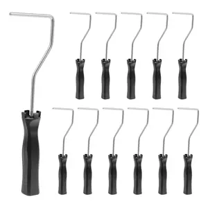 VEVOR  4 Inch Paint Roller Frame, Paint Handles Fits 4 in Mini Roller, Painting Supplies for Wall House Homes, Lightweight Mini Rollers Tools for Ceiling Small Areas Edges and Corners, 12 Pack, Black