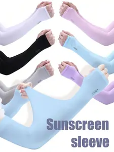 Breathable Lightweight Ice Silk Arm Sleeves, UV Protection, Suitable for Summer Cycling Outdoor Activities, Men and Women