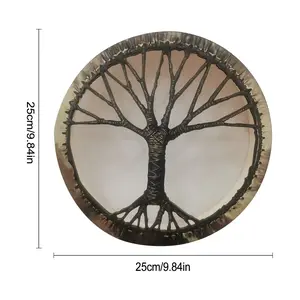 Shaman Drum Tree of Life Decoration Design Handmade Shamanic Drum Siberian Drums Spirit Music with Drumstick Home Ornament Does not apply