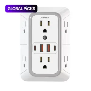 JcBlaon Wall Charger, Surge Protector with 4 USB (2 USB C) Charging Ports, Multi Plug Adapter for Home Travel Office, Usb Power Outlet, Usb Outlets, Usb Socket #GLOBAL PICKS