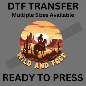 Country Cowgirl Vibes DTF Iron-On Transfer for Custom Apparel