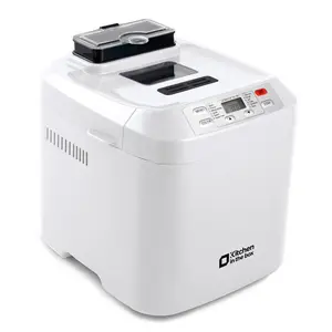 Kitchen in the Box 2lb Bread Maker with Auto Fruit Nut Dispenser, 12-in-1 Gluten-Free Bread Machine, 13H Delay Timer, Nonstick Pan, Keep Warm, White