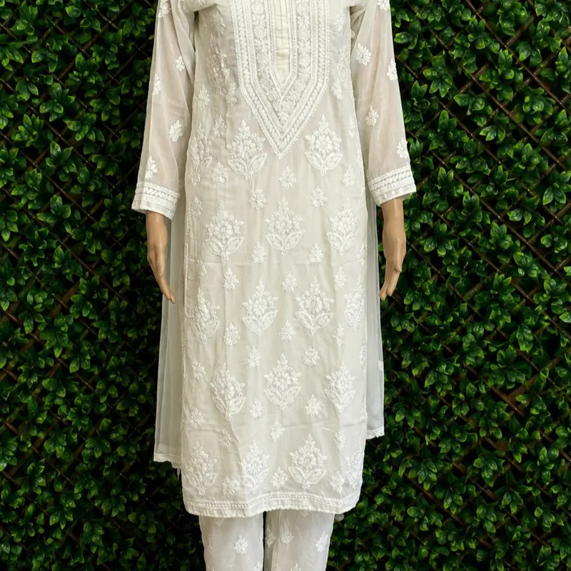Cream Elegant Chikankari Suit  / Womenswear / Traditional