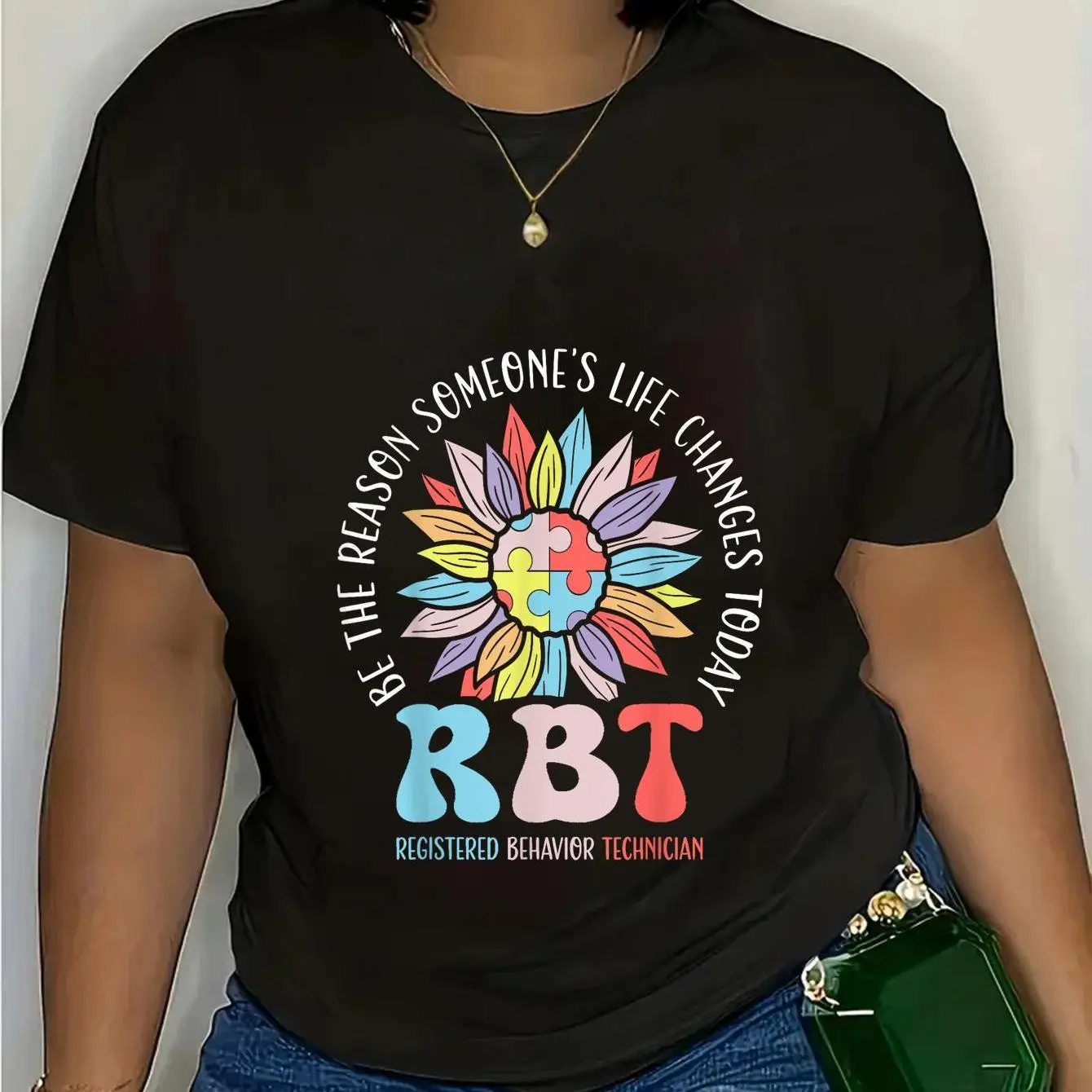 100% Cotton Registered Behavior Technician Fun RBT T-Shirt Women'S Men'S Graphic Tee