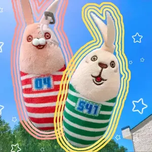 Prison Break Bunny Sausage Keychain Cute Escape Bunny Pendant Plush Toy Collectible Gift For Birthday