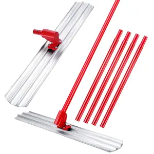 【GARVEE】46"X8" Bull Float Kit Magnesium Bull Float for Concrete Finishing Heavy-Duty Cement Smoothing Tool W/ 4 Float Handle Bracket