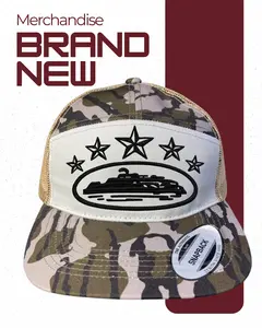 Custom Trucker Hat – Embroidered Tank & Stars Patch – Choose From 25 Blank Hats (Made to Order) | MS1