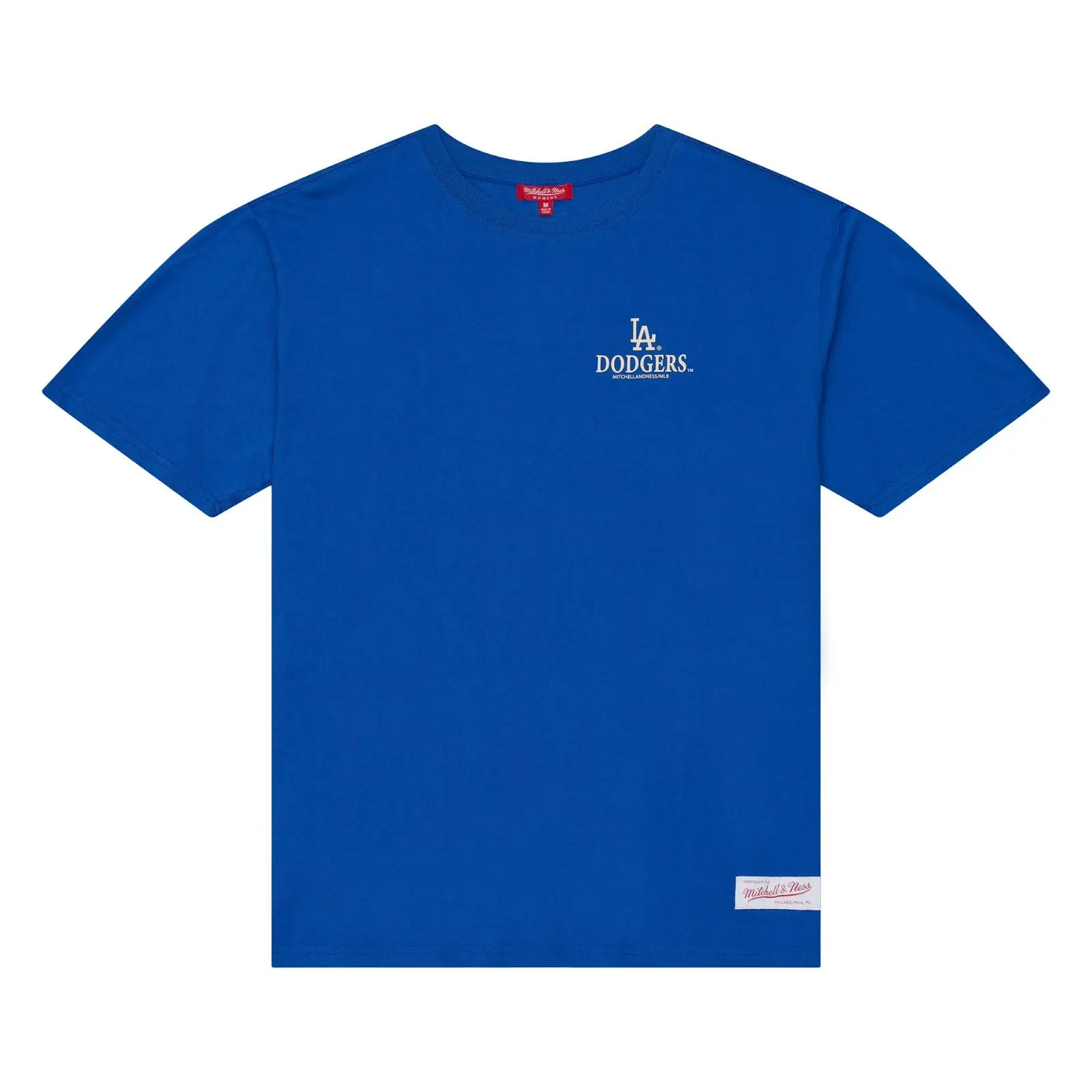Women's Los Angeles Dodgers Royal Core Essentials T-Shirt MLB Throwback Tee Graphic Vintage Fan Gear Mitchell & Ness
