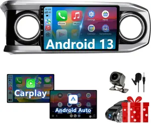 Android 13 Car Stereo Head Unit Compatible with 3rd Gen Toyota Tacoma 2016-2021, 10 Inch Touch Screen Car Radio with Wireless CarPlay&Android Auto, GPS, FM, WiFi, Bluetooth, 1080P Reverse Camera, SWC