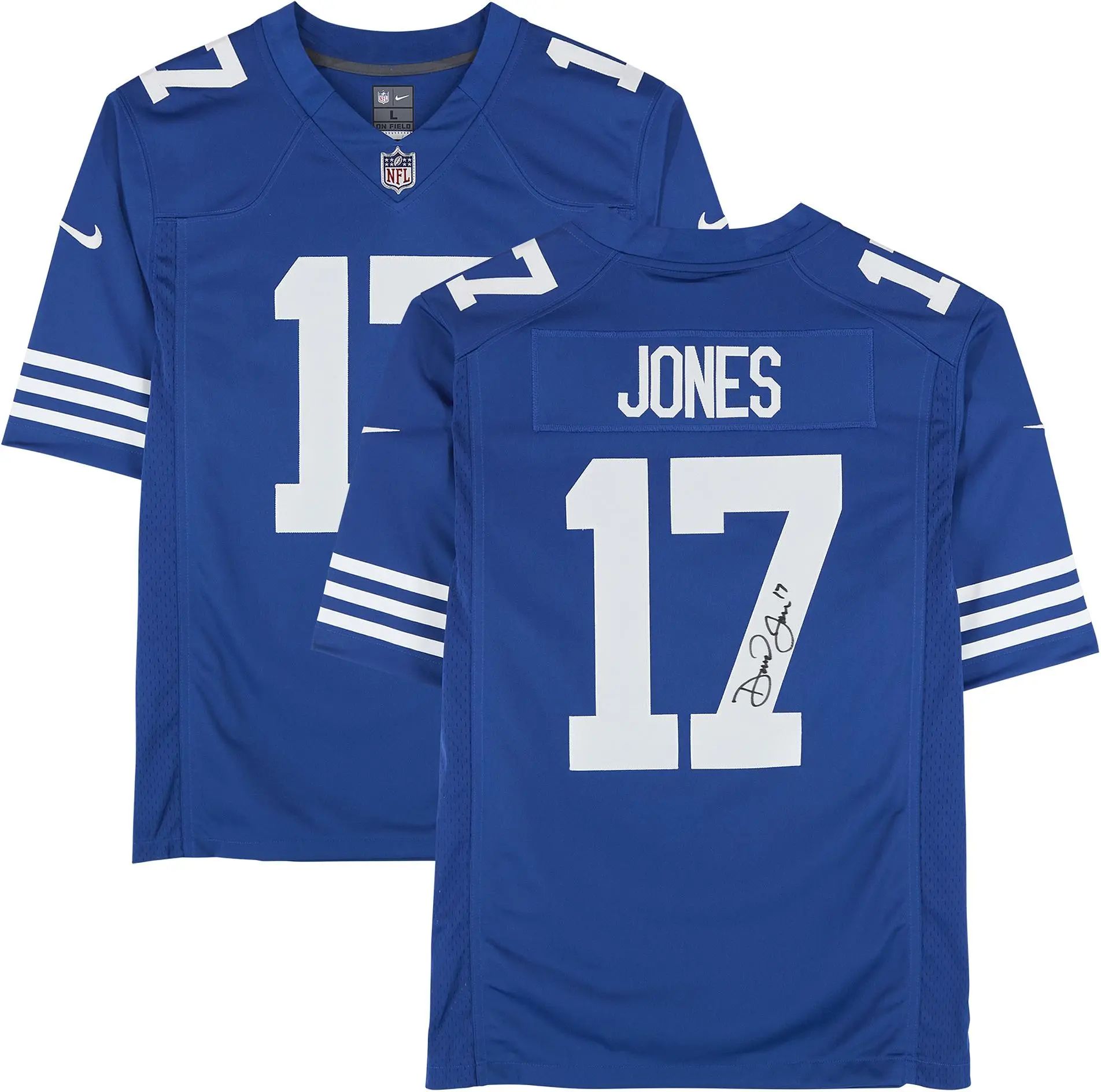 Daniel Jones Indianapolis Colts Autographed Nike Blue Throwback Limited Jersey - Fanatics Authentic Certified - NFL Memorabilia