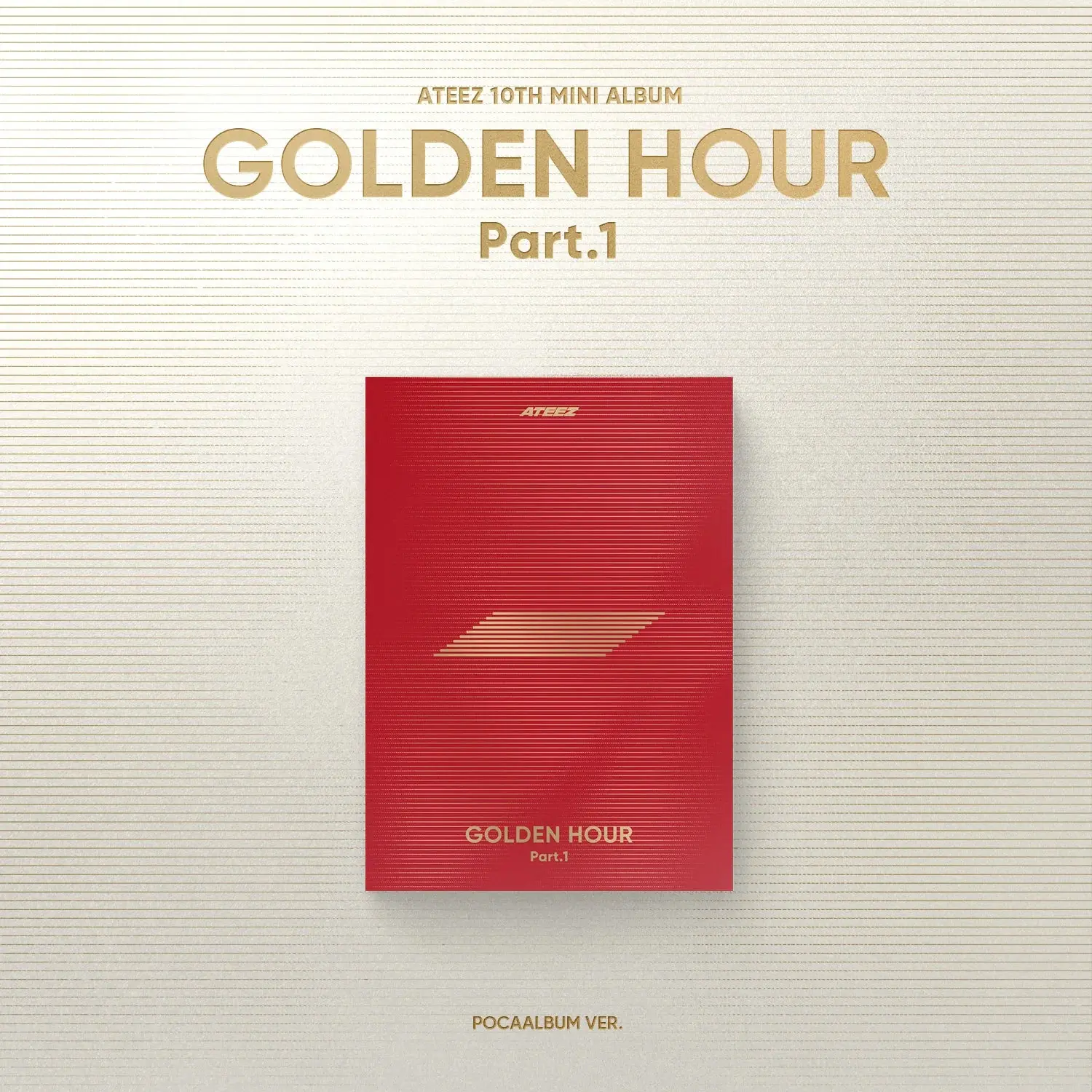 ATEEZ – GOLDEN HOUR : Part.1 [POCA Album Ver.] | Official K-Pop 10th Mini Album | QR Smart Album + Random Photocards + Sticker Set | WORK / Blind / Shaboom / Siren