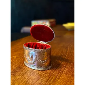 Antique Silver-Plated Edwardian Vanity Trinket Box, c. 1900–1915