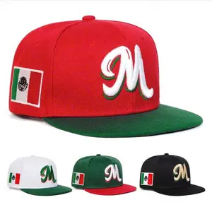 Classic Letter M Snapback Cap – Adjustable Embroidered Flat Bill Hat