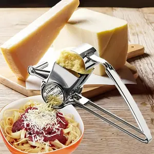 Grating Hard Cheese Chocolate Nuts Kitchen Tool Handheld Rotating Cheese Grater Stainless Steel Rotary Grater outdoorfun