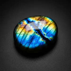 Labradorite Palm Stone crystals for