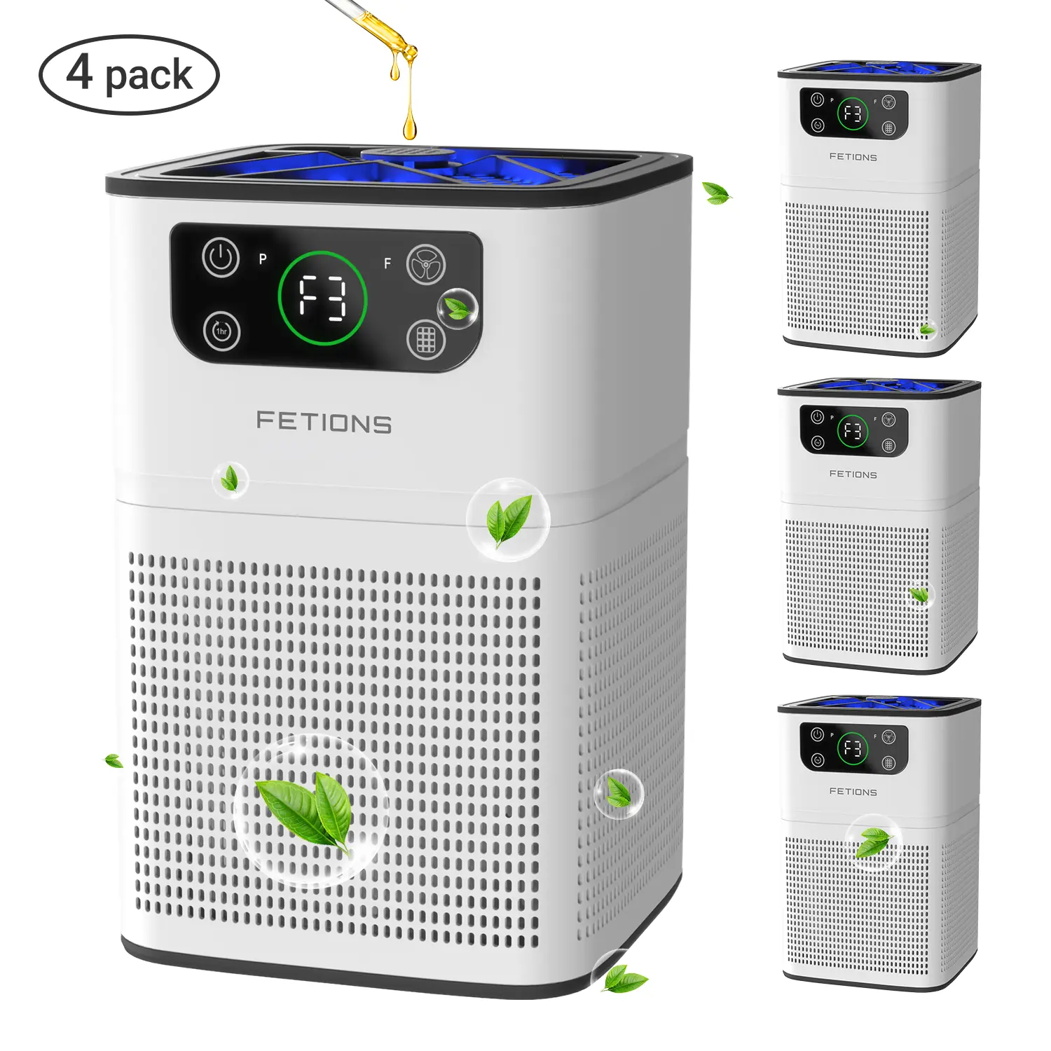 4 Pack Air Purifier with Aromatherapy, Ideal for Eliminating Odors, Pollen, Dust, Pet Dander – Perfect for Living Room, Bedroom, Office, Kitchen,dorm essentials,home essentials,back to school,back to school haul