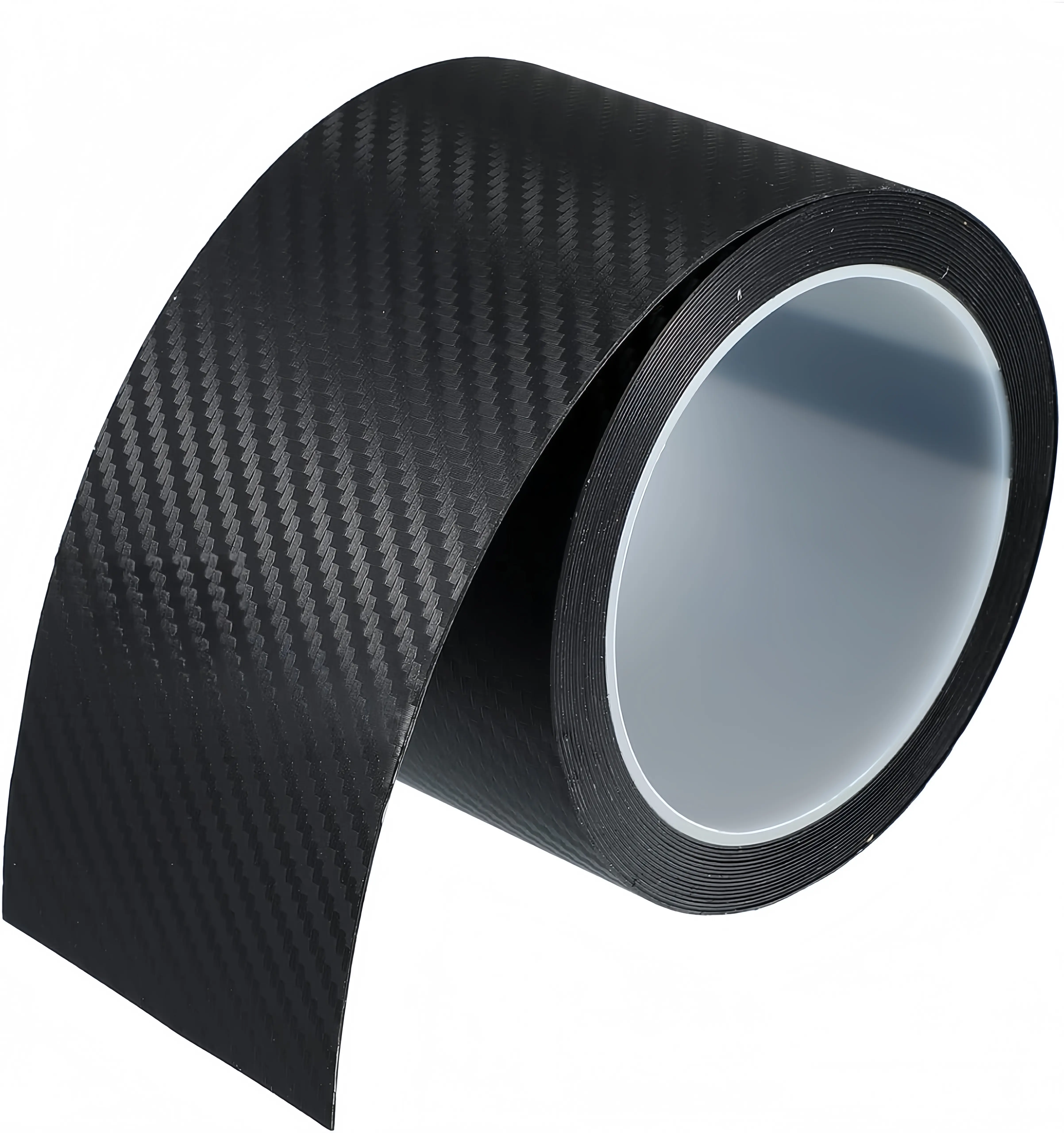 Carbon Fiber Wrap Black Vinyl for Cars, 9.84Ft*0.23Ft Universal Dry Carbon Fiber Tape Car Door Edge Guards Vehicle Detailing Tape Overlay Vehicle Exterior Accessories Waterproof Car Wrap, Scratch Protection, Easy Install with Squeegee & Microfiber Cloth