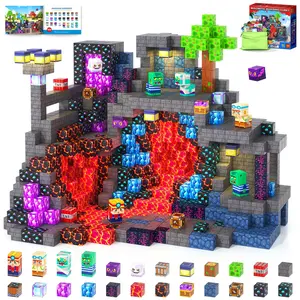 100PCS-Magnetic Building Blocks with Drawstring Bag STEM Montessori Christmas Children Toys Gift Set