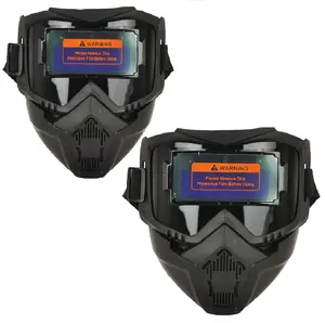 Solar Welding Helmet Auto Darkening Mask, True Color Lens Wide Shade 4/9-13, Fast Response 1/25000s, Large Viewing Screen, TIG MIG ARC Plasma Cutting Grinding Helmet, Anti-Blue Light for Professionals Adjustable