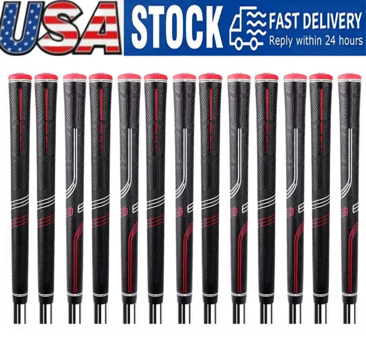 13Pcs CP2 Pro Wrap Grip Golf Club Grip Golf Grip Anti-Slip Rubber Grip Red NEW 13Pcs CP2 Pro Wrap Grip Golf Club Grip Golf Grip Anti-Slip Rubber Grip Red NEW
